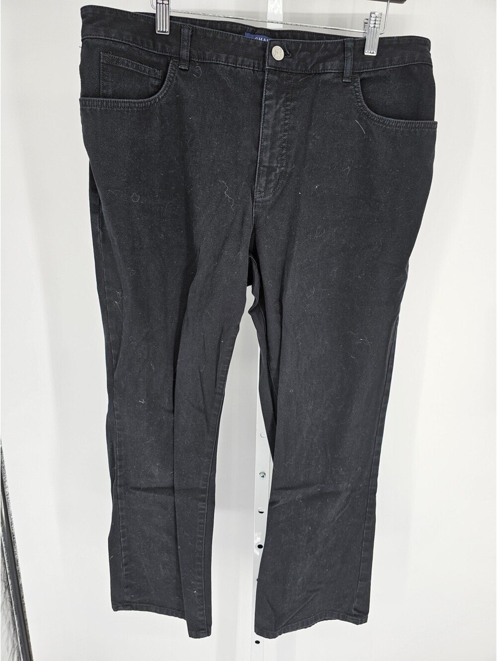 Chaps Womens Sz 16 Classic Mid Rise Bootcut Jeans Black
